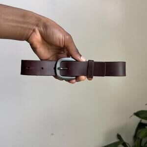 Vintage Brown minimaliste leather belt size L 27-30